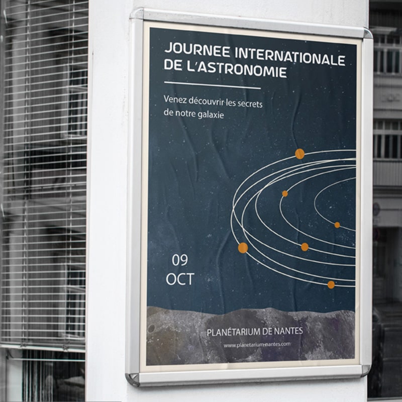 Affiche pour le planétarium de Nantes